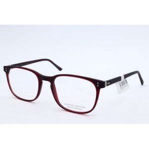 New Pro-Design Denmark 4789 4021 Dark Red Square Eyeglasses Clear Lenses 52mm